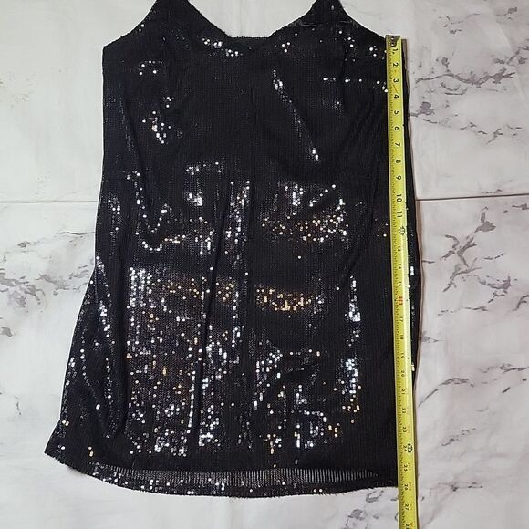 A New Day Black Sequin Slip Dress - Picture 6 of 7